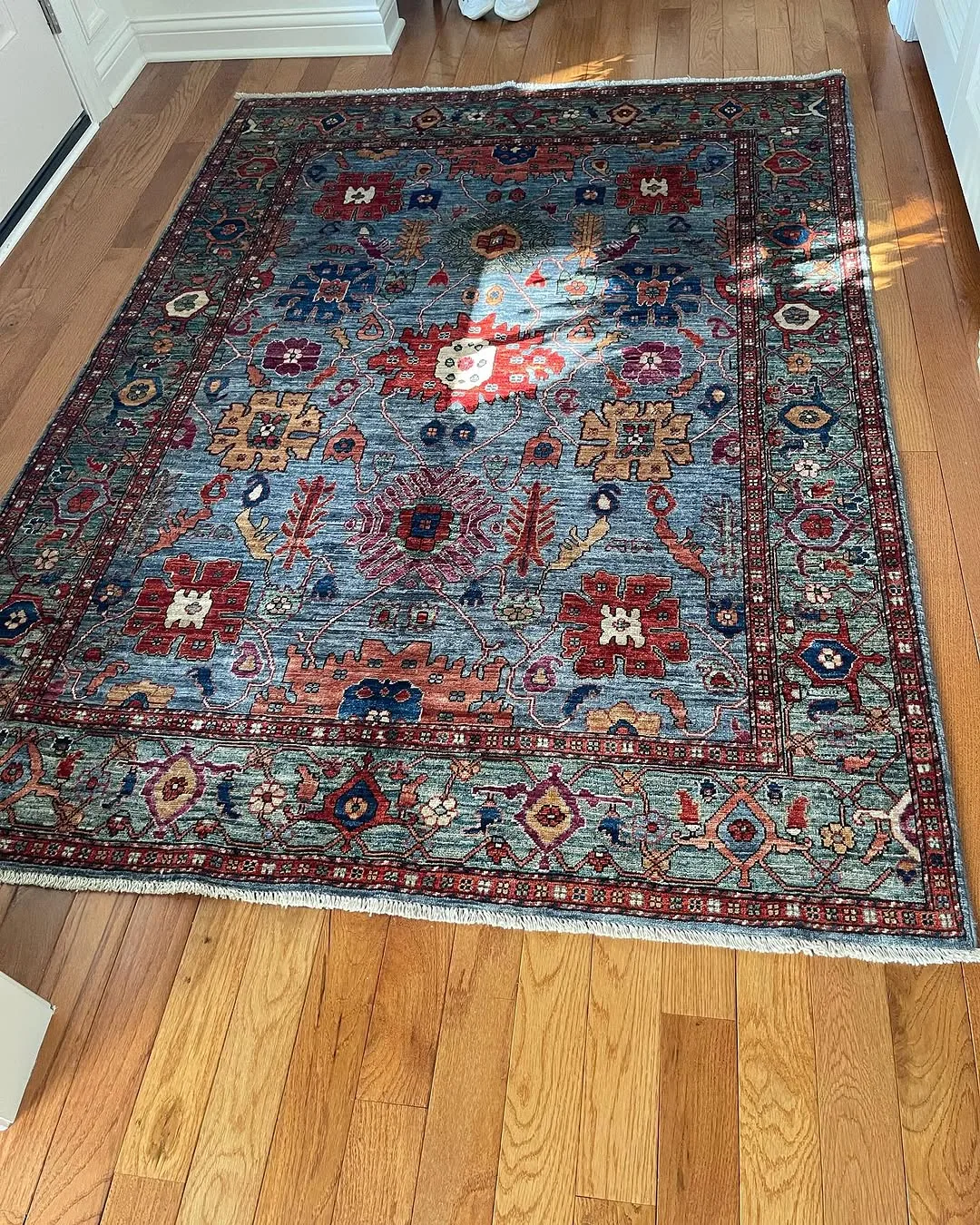 Slate Tribal Carpet — hand-knotted Oriental rug