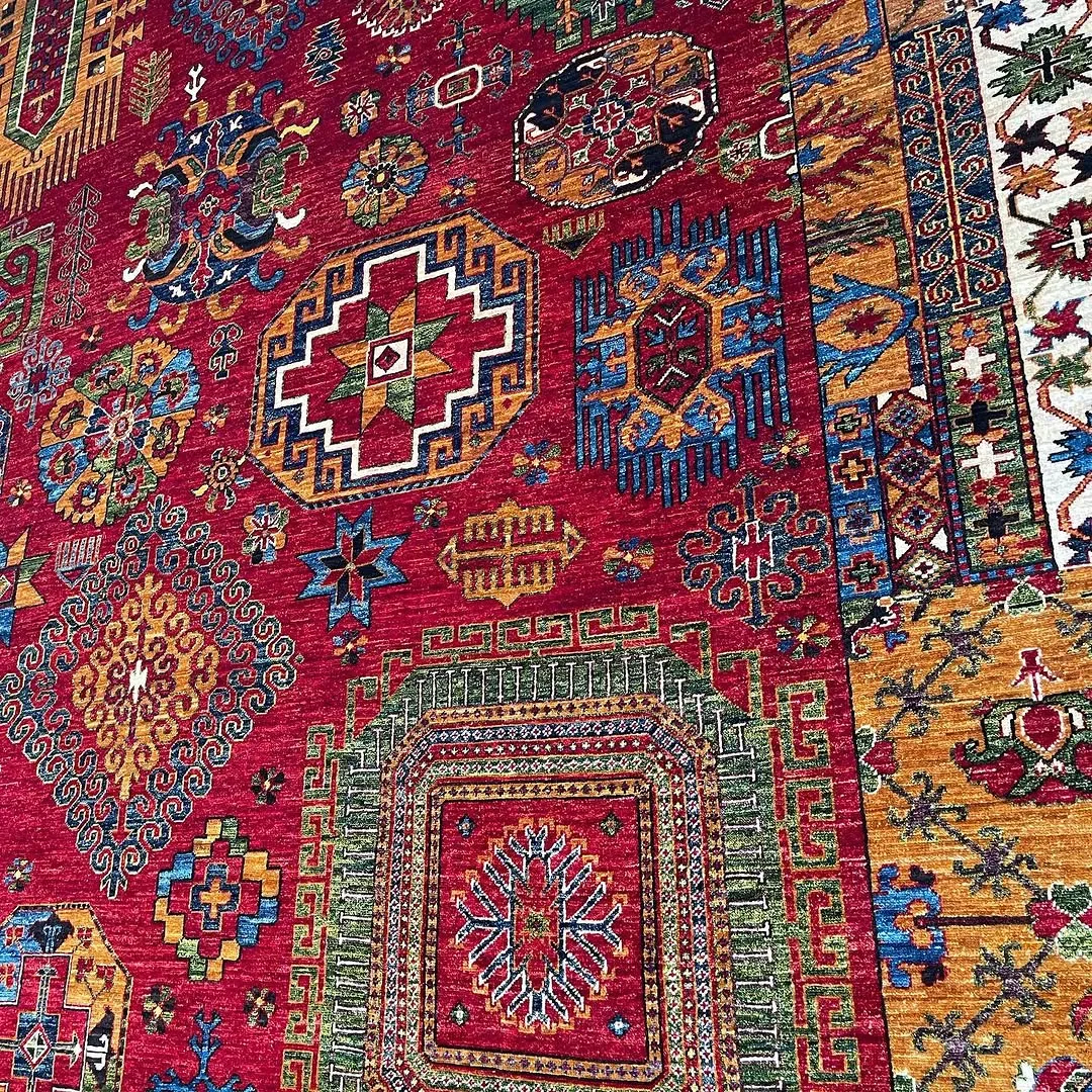 Bright Kazak Carpet — hand-knotted Oriental rug