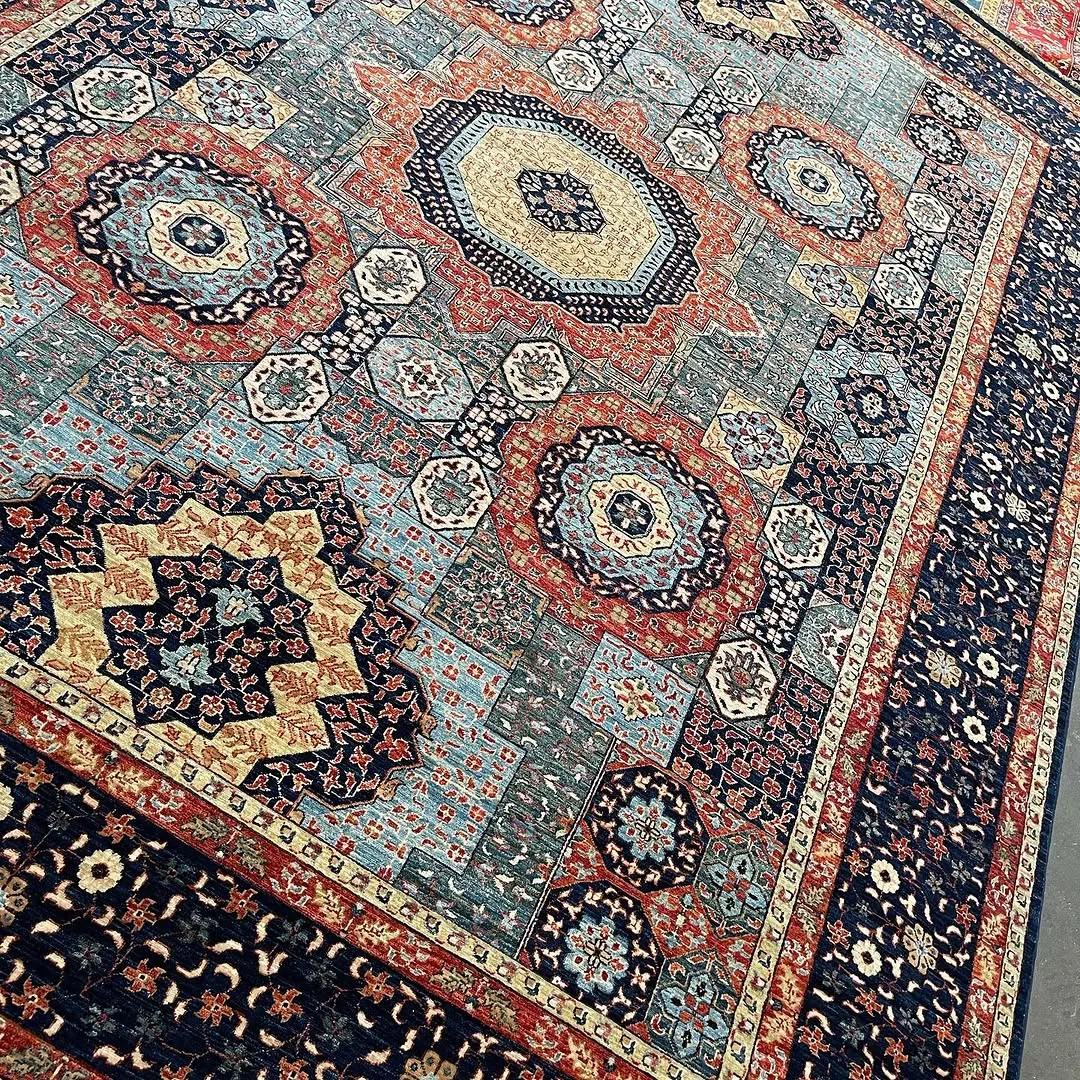 Grey Multi-Medallion Carpet — hand-knotted Oriental rug