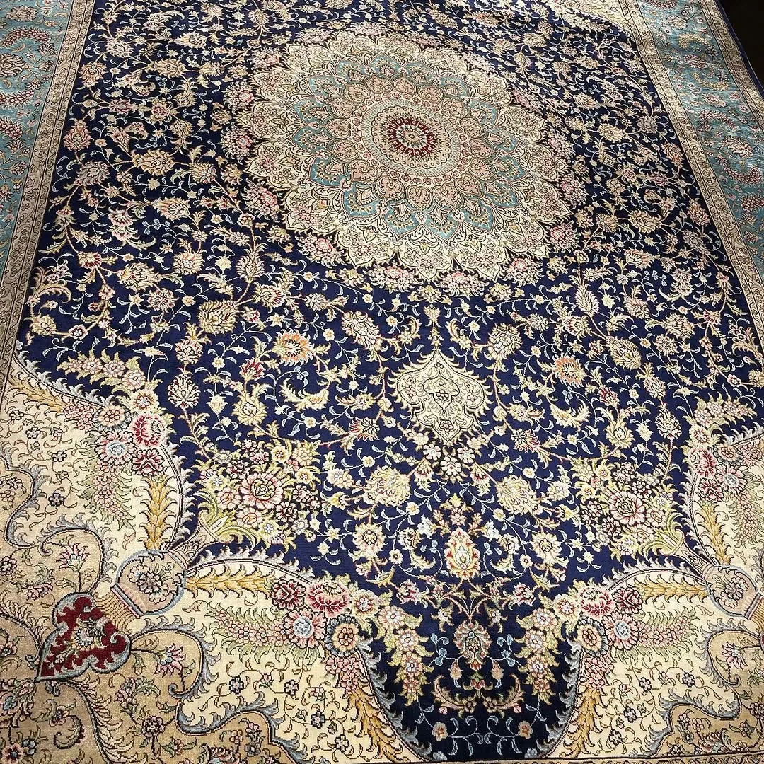 Midnight Medallion Carpet — hand-knotted Oriental rug