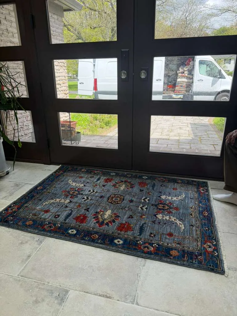 Slate Kazak Carpet &mdash; hand-knotted Oriental rug