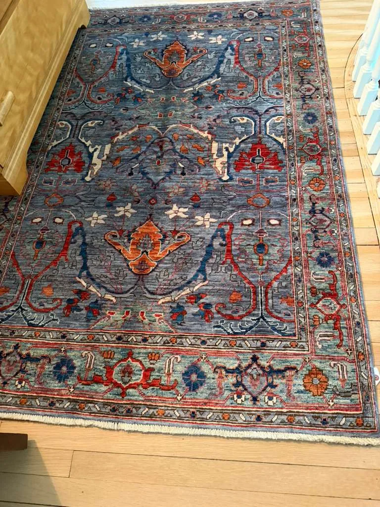 Heather Palmette Carpet &mdash; hand-knotted Tribal & Revival Geometric Oriental rug
